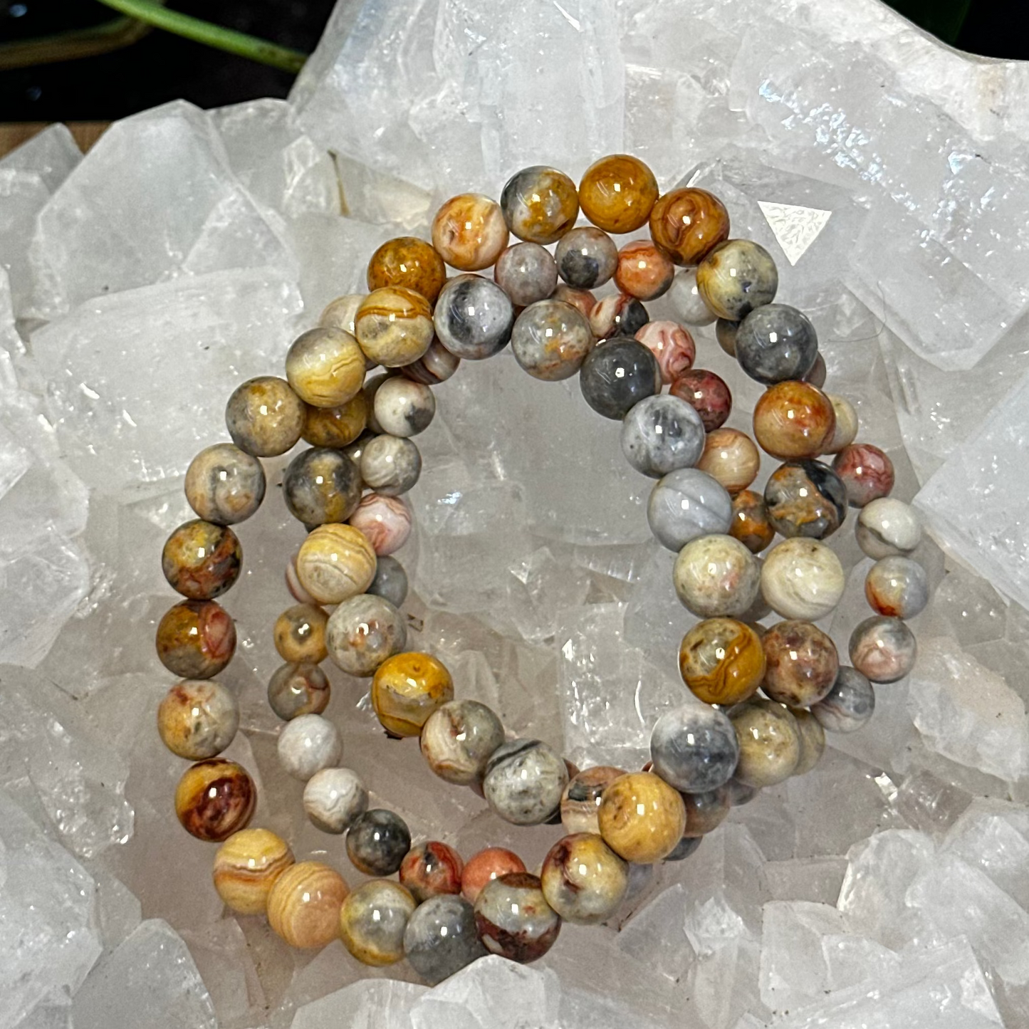 Crazy Lace Agate Bracelet (4mm)